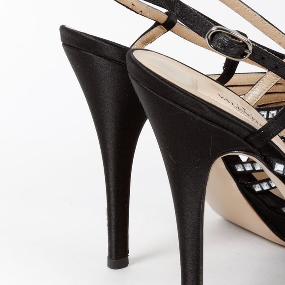 Valentino Crystal and Pearl Embellished Cage Sandals - Picture 9 of 10